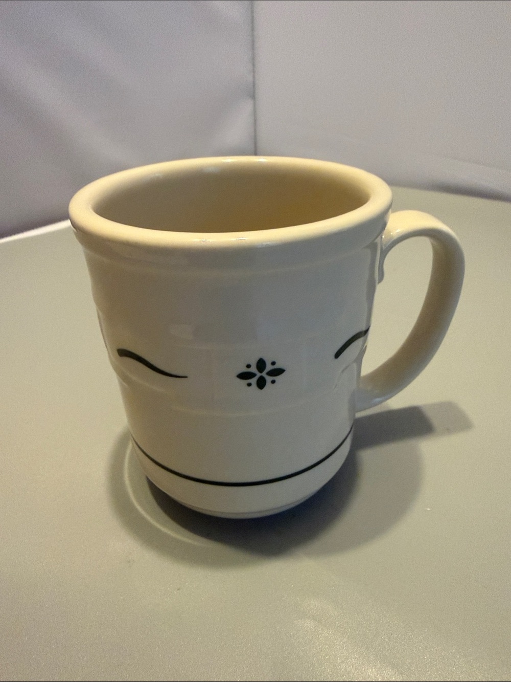 Longaberger Pottery Traditons Heritage Green Coffee Mug.